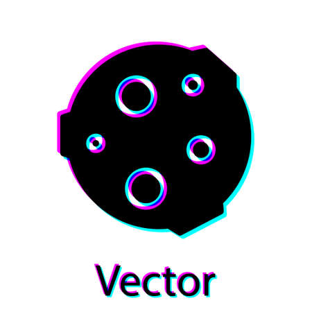 Black Moon icon isolated on white background. Vector Illustrationのイラスト素材