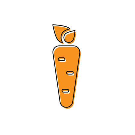 Orange Carrot icon isolated on white background. Vectorのイラスト素材