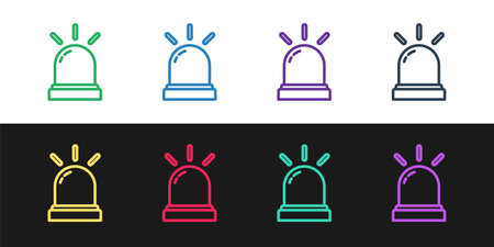 Set line Motion sensor icon isolated on black and white background. Vectorのイラスト素材
