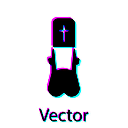 Black Priest icon isolated on white background. Vector Illustrationのイラスト素材