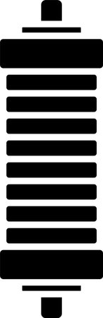 Black Shock absorber icon isolated on white background. Vectorのイラスト素材