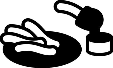 Black Churros and chocolate icon isolated on white background. Traditional national Spain dessert, European street food. Vectorのイラスト素材