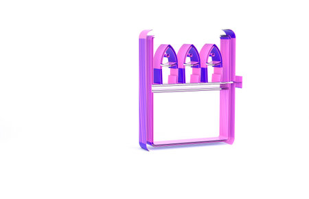 Purple Canned fish icon isolated on white background. Minimalism concept. 3d illustration 3D renderの写真素材