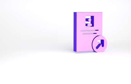 Purple Job promotion icon isolated on white background. Success, achievement, motivation business symbol, growth. Minimalism concept. 3d illustration 3D renderの写真素材