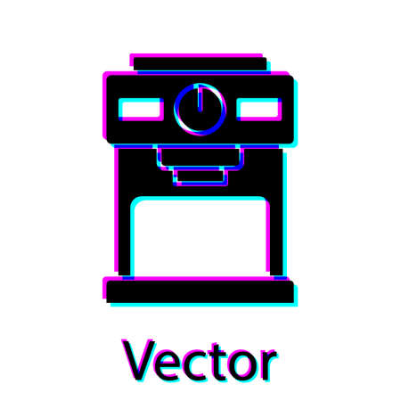 Black Coffee machine icon isolated on white background. Vectorのイラスト素材
