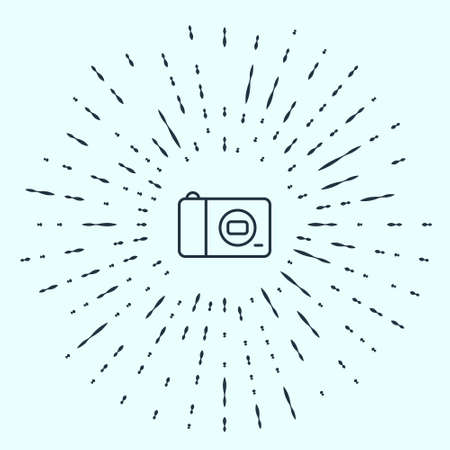 Green Photo camera icon isolated on green background. Foto camera icon. Long shadow style. Vectorのイラスト素材