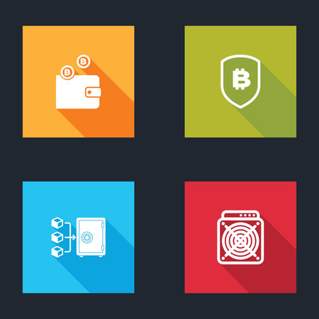 Set Cryptocurrency wallet, Shield with bitcoin, Proof of stake and ASIC ...