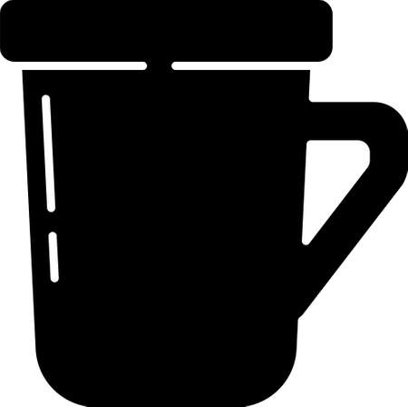 Black Coffee cup icon isolated on white background. Tea cup. Hot drink coffee. Vectorのイラスト素材