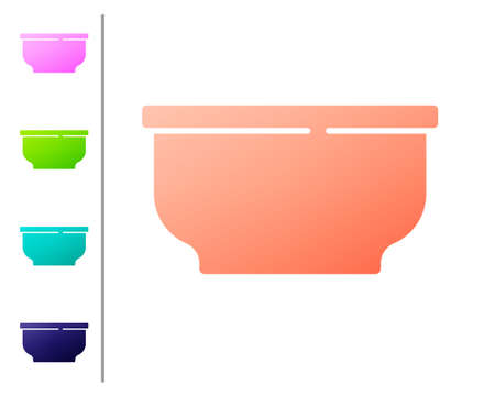 Coral Bowl icon isolated on white background. Set color icons. Vectorのイラスト素材