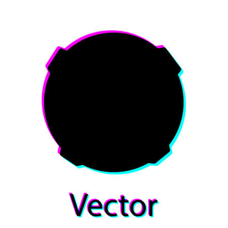 Black Moon icon isolated on white background. Vector Illustrationのイラスト素材