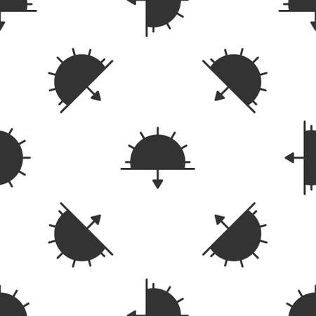 Grey Sunset icon isolated seamless pattern on white background. Vector Illustrationのイラスト素材