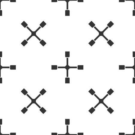 Grey Wheel wrench icon isolated seamless pattern on white background. Wheel brace. Vectorのイラスト素材
