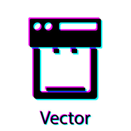 Black Coffee machine icon isolated on white background. Vectorのイラスト素材