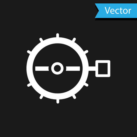 White Trap hunting icon isolated on black background. Vectorのイラスト素材