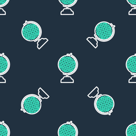 Line Download inbox icon isolated seamless pattern on black background. Vectorのイラスト素材