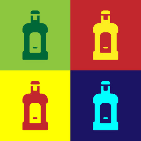Pop art Orujo icon isolated on color background. Vectorのイラスト素材