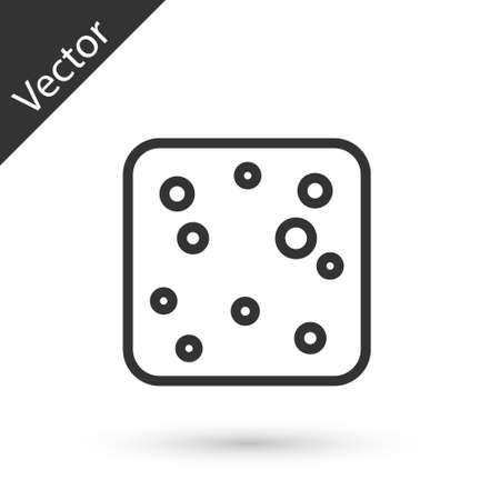 Grey line Beer bubbles icon isolated on white background. Vectorのイラスト素材