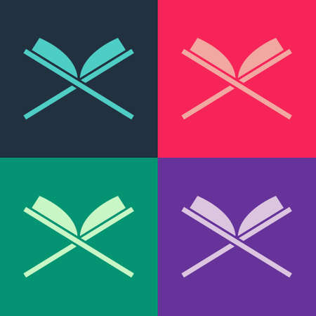 Pop art Holy book of Koran icon isolated on color background. Muslim holiday, Eid Mubarak, Eid al-fitr, Ramadan Kareem. Vectorのイラスト素材