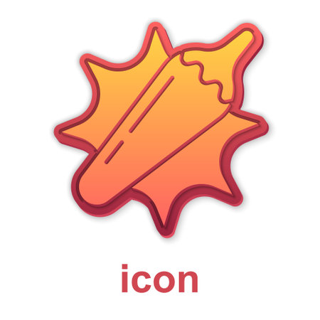 Gold Hot chili pepper pod icon isolated on white background. Design for grocery, culinary products, seasoning and spice package, cooking book. Vectorのイラスト素材