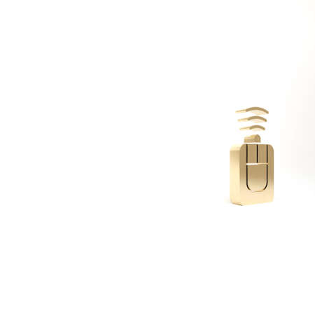 Gold Car key with remote icon isolated on white background. Car key and alarm system. 3d illustration 3D renderの写真素材