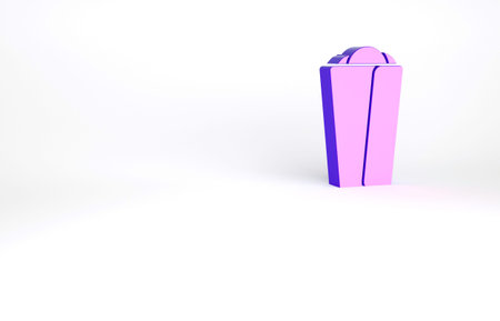 Purple Burrito icon isolated on white background. Traditional mexican fast food. Minimalism concept....