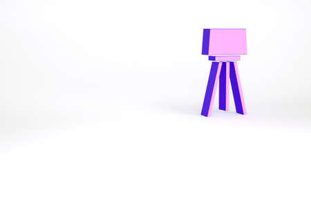 Purple Floor lamp icon isolated on white background. Minimalism concept. 3d illustration 3D renderの写真素材