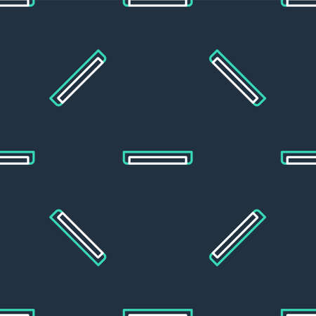 Line Long luminescence fluorescent energy saving lamp icon isolated seamless pattern on black background. Vectorのイラスト素材