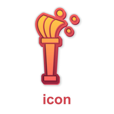 Gold Aspergillum icon isolated on white background. Vectorのイラスト素材