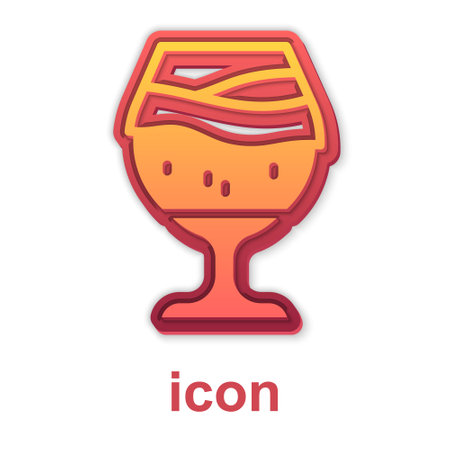 Gold Glass of beer icon isolated on white background. Vectorのイラスト素材