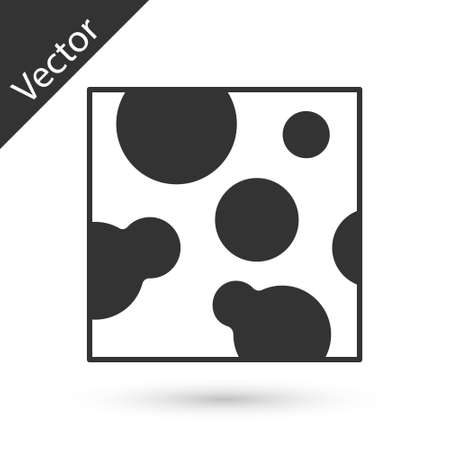 Grey Cheese icon isolated on white background. Vectorのイラスト素材