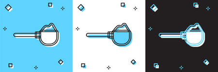 Set Measuring cup with flour icon isolated on blue and white, black background. Baking Ingredients. Healthy organic food. Dough cooking. Vectorのイラスト素材