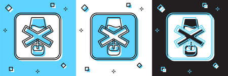 Set No alcohol icon isolated on blue and white, black background. Prohibiting alcohol beverages. Forbidden symbol with beer bottle glass. Vectorのイラスト素材