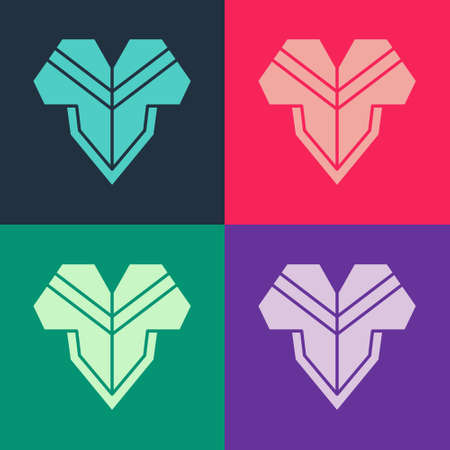 Pop art Traditional mexican poncho clothing icon isolated on color background. Vectorのイラスト素材