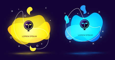 Black Fork in the road icon isolated on black background. Abstract banner with liquid shapes. Vectorのイラスト素材