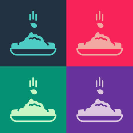 Pop art Seeds of a specific plant icon isolated on color background. Vectorのイラスト素材