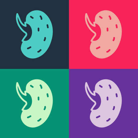 Pop art Seeds of a specific plant icon isolated on color background. Vectorのイラスト素材