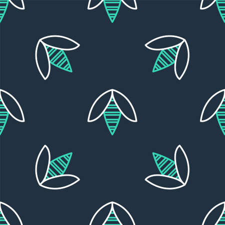 Line Bee icon isolated seamless pattern on black background. Sweet natural food. Honeybee with wings symbol. Flying insect. Vectorのイラスト素材