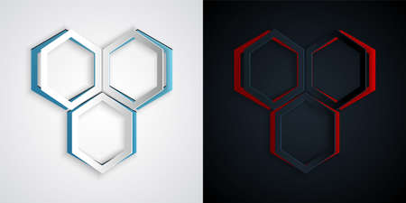 Paper cut Honeycomb icon isolated on grey and black background. Honey cells symbol. Sweet natural food. Paper art style. Vectorのイラスト素材