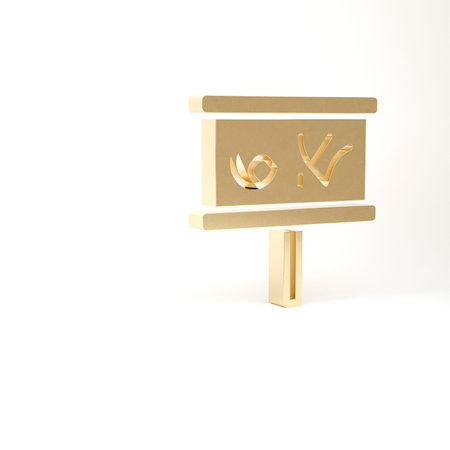 Gold Planning strategy concept icon isolated on white background. Baseball cup formation and tactic. 3d illustration 3D renderの写真素材