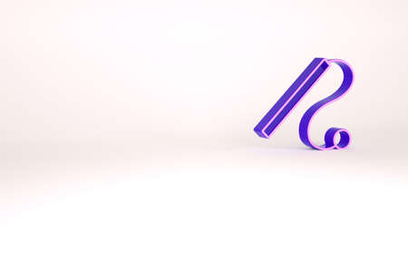 Purple Pet cat toy icon isolated on white background. Minimalism concept. 3d illustration 3D renderの写真素材