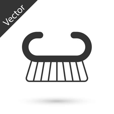 Grey Pedicure brush or grater icon isolated on white background. Brush for cleaning nails for manicure and pedicure. Vectorのイラスト素材