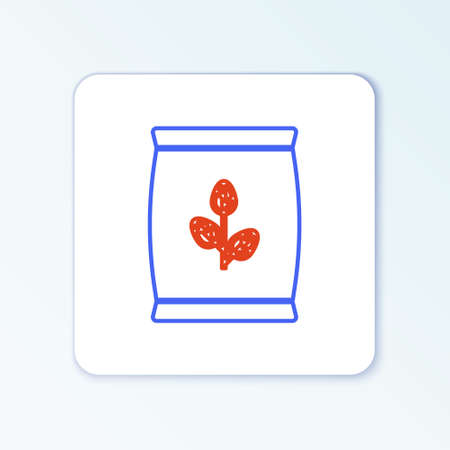 Line Sickle icon isolated on white background. Reaping hook sign. Colorful outline concept. Vectorのイラスト素材