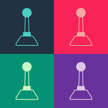 Pop art Milling cutter for manicure icon isolated on color background. Apparatus for manicure. Manicure tools. Vectorのイラスト素材