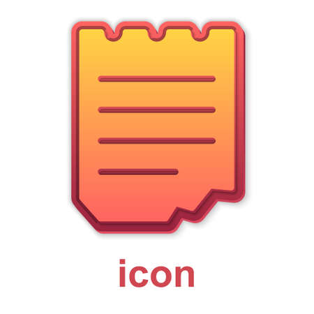Gold Notebook icon isolated on white background. Spiral notepad icon. School notebook. Writing pad. Diary for school. Vectorのイラスト素材