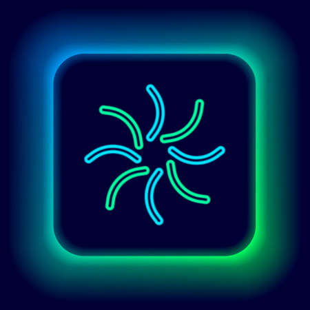 Glowing neon line Black hole icon isolated on black background. Space hole. Collapsar. Colorful outline concept. Vectorのイラスト素材