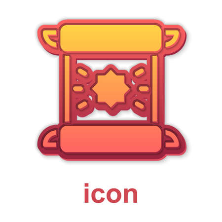 Gold Decree, paper, parchment, scroll icon icon isolated on white background. Vectorのイラスト素材