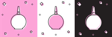 Set Enema icon isolated on pink and white, black background. Enema with a plastic tip. Medical pear. Vector Illustrationのイラスト素材