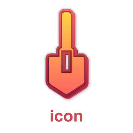 Gold Shovel icon isolated on white background. Gardening tool. Tool for horticulture, agriculture, farming. Vectorのイラスト素材