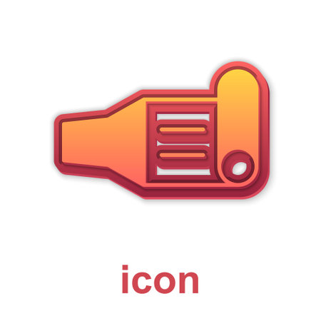 Gold Birthday party horn icon isolated on white background. Vectorのイラスト素材