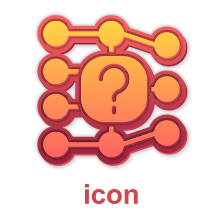 Gold Neural network icon isolated on white background. Artificial intelligence AI. Vectorのイラスト素材